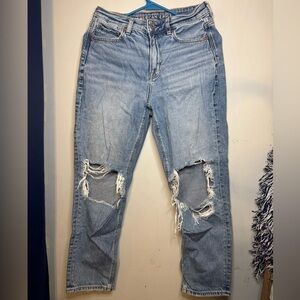 American Eagle Distressed Mom Jeans